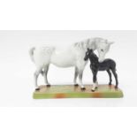 Beswick Mare and Foal, model no. 1812, designed by Arthur Gredington, 16cm high