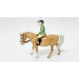 Beswick Boy on Pony, model no. 1500, designed by Arthur Gredington, 14cm in height