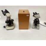 Group of microscopes and slides