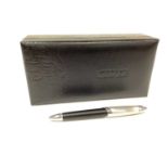 Versace ballpoint pen in box, together with a silver mounted cheese knife in box (2)