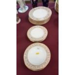Quantity of Wedgwood Gold Florentine pattern china, including twelve plates, seven side plates and s