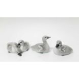 Three Royal Copenhagen ducks - model numbers 361, 362 and 363