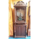 Victorian walnut cased coin operated polyphon, raised on later cabinet