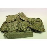 One box containing modern military camouflage field packs (qty)