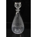 Orrefors signed glass decanter in the form of a cat