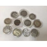 G.B. - Mixed silver coinage to include Half Crowns Victoria 1887 GF- AVF, 1891 VG, 1893 EF, 1896 VG,