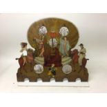 1920s game with painted theatrical circus figures and animals