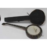 Antique five string zither banjo