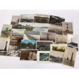 Postcards World selection in carry case, including real photographic, windmills, light houses, topog