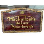 Edwardian shop's tin advertising sign for Mackintosh's de Luxe Assortments