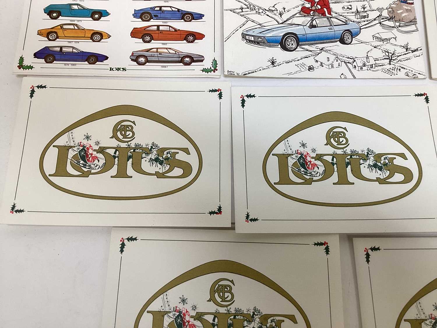 Collection of eight 1980’s Lotus Cars Official Christmas Cards (unused) - Image 3 of 4