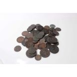 G.B. - Mixed 18th to 19th century copper coins in varying grades VG-AVF (91 coins)