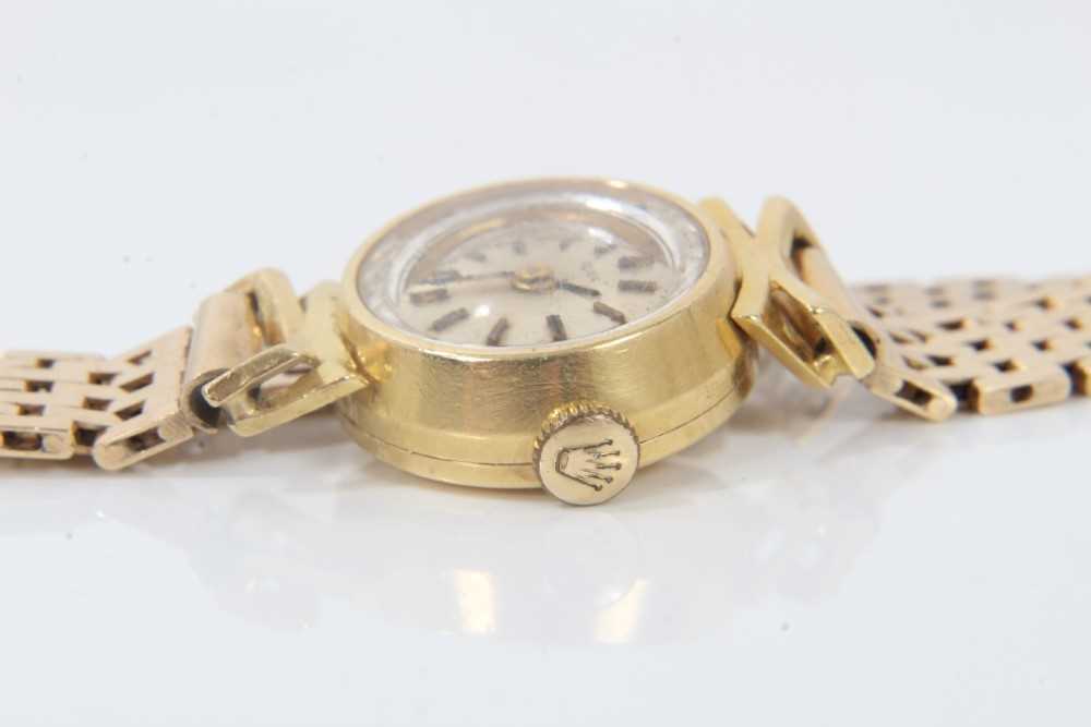 Ladies Tudor 18ct gold cased wristwatch on 14ct gold bracelet - Image 5 of 7