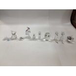 Selection of Swarovski crystal items mainly animals including cats, fox, frog, tortoise, kangaroo, p