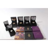 G.B. - The Royal Mint mixed silver proof coins to include £5's 'The Centenary of the House of Windso