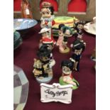 Ten Wade Betty Boop figures plus a plaque