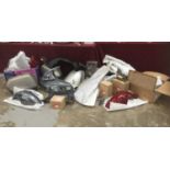 Large lot of used and new Honda Pan European parts including screens, tank cover, fairings and panni