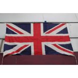 Large Second World War period Union Jack flag, stamped- British Made, 177 x 115cm