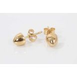 Pair Garrard 18ct gold stud earrings