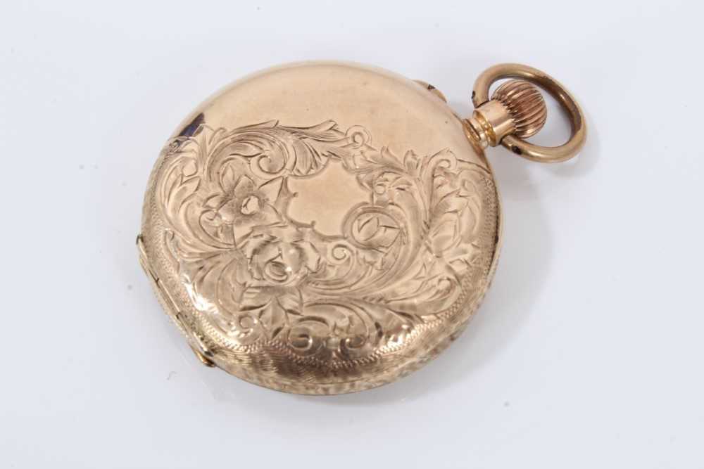 Late 19th century Swiss 14K gold fob watch in fitted box retailed by McDowell of Dublin - Image 3 of 4