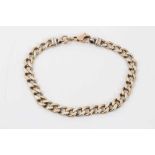 9ct white and yellow gold curb link bracelet