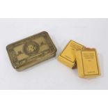 First World War Princess Mary gift tin with original tobacco and cigarette packets