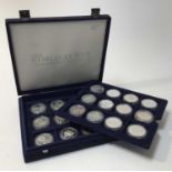World - Mixed silver proof Crown sized coins to include issues from the World at War Commemorative C