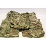 One box containing various pairs of modern NATO combat trousers and jackets (qty)