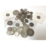 G.B. - Mixed silver coins to include James II Four Pence 1686 VG, George III Sixpence 1816 GVF - AEF