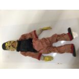 Pair of unusual carved wood puppets (2)