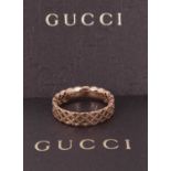 Gucci 18ct rose gold 'Diamantissima' ring, in original box
