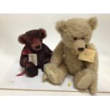 Designer Bears including Mortimer by Naomi Leighton, Cranberry by Snooky Bears, Samual by Robin Rive