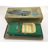 Triang battery operated Ford Zephyr 1/20 scale in original box plus Vosper RAF crash tender in origi