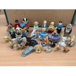 Selection of Wade figures and Whimsies, together with a selection of Wade money boxes including five