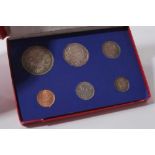 Canada - The Royal Canadian Mint six coin 1937 specimen set to include Dollar, 50 Cents, 25 Cents, 1