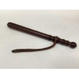 Old turned wood police truncheon