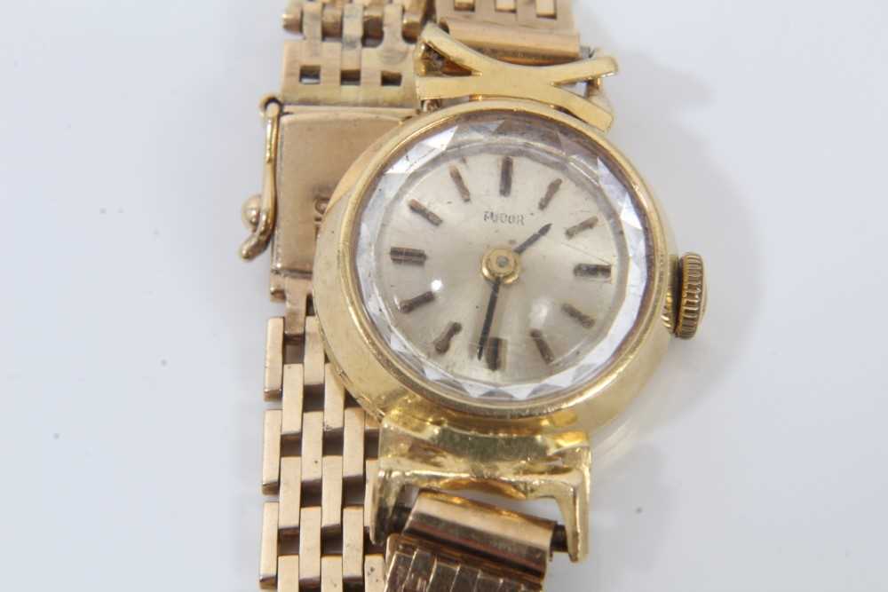 Ladies Tudor 18ct gold cased wristwatch on 14ct gold bracelet - Image 4 of 7