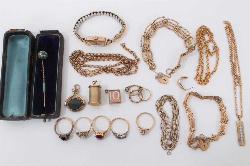 Group of gold jewellery