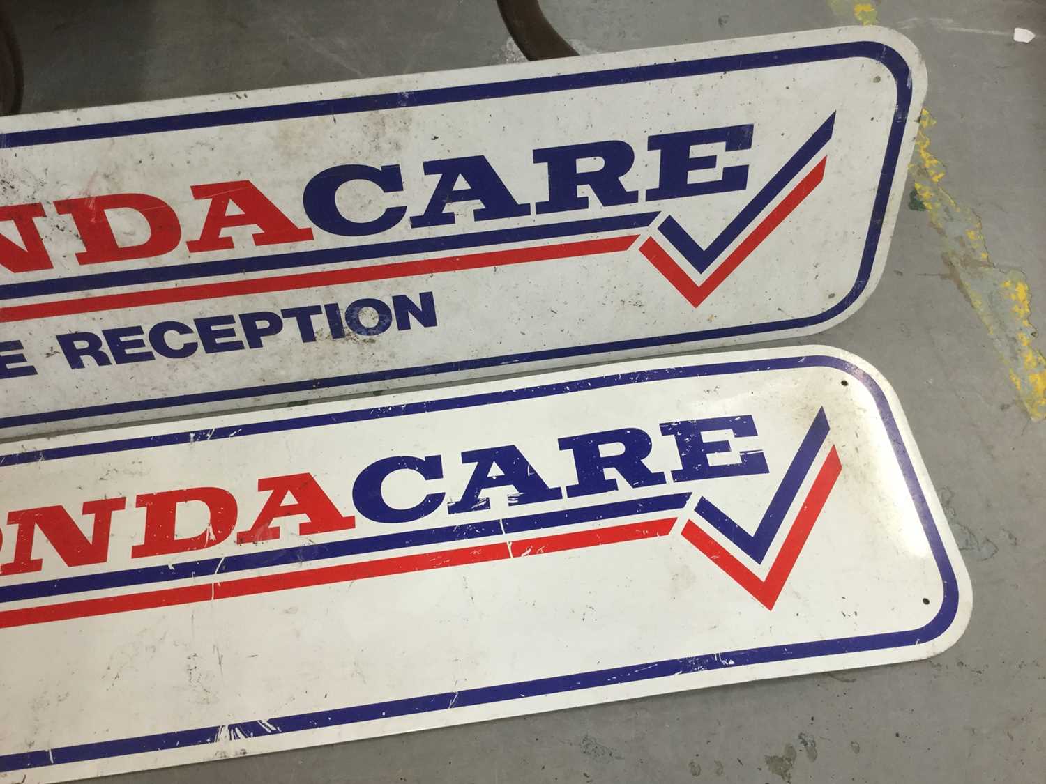 Pair of Honda Care Parts metal signs - Image 3 of 3