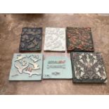 Relating to W B East, printer for Sanderson wallpaper: six large printing blocks with various design