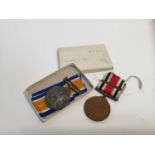 First World War War medal named to 2. Lieut. L. Holt in box of issue, together with a George V Speci