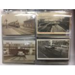Postcards in album mainly topography of Barnet and North London area. Real photographic cards includ
