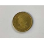 El Salvador - Pattern issue bronze gilt reeded edge 5 Pesos 1892 GEF (N.B. Wt. 4.3gms) (1 coin)