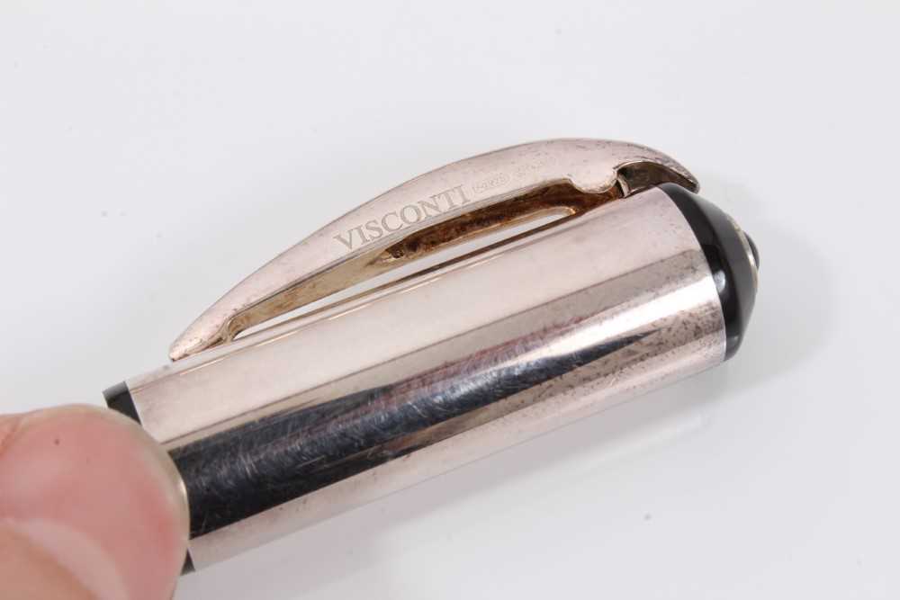 Garrard silver (925) fountain pen with geometric decoration - Image 5 of 7