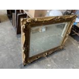 Large 19th century gilt picture frame, now as a mirror