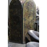 Victorian lancet-shaped three fold screen with decoupage decoration including figure of Garibaldi 18