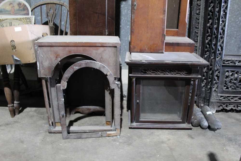 Two 19th century eight day longcase clocks with movements, cases, weights and one pendulum - in need - Image 4 of 7