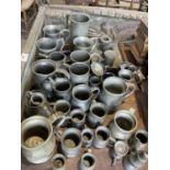 Collection of antique pewter