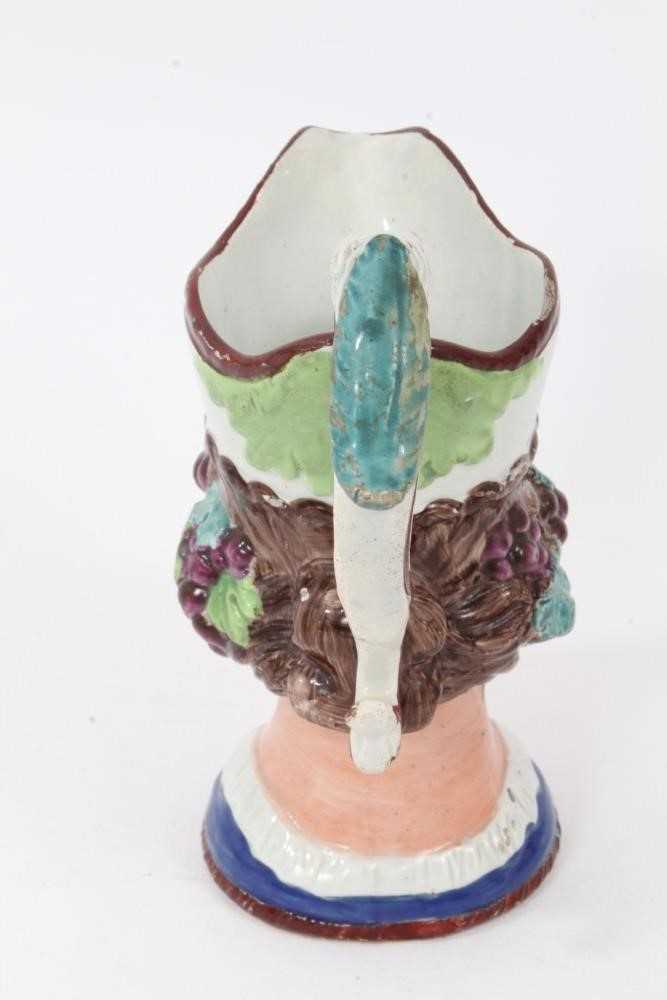 Staffordshire Pearlware character jug, early 19th century, in the form of a woman with grapevines ar - Image 4 of 12
