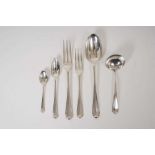 Large selection of contemporary silver Hanoverian/Hanoverian Rattail flatware